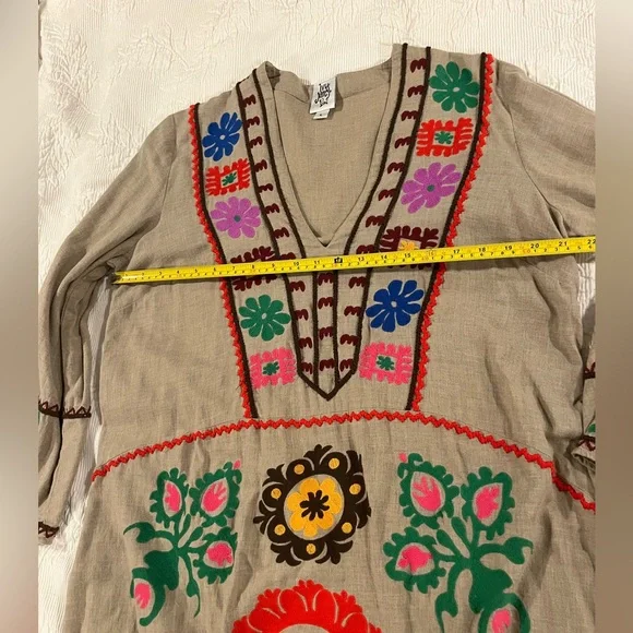 Ivy Jane boho dress with fun embroidery detail, large - Picture 6 of 9